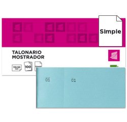 Talonario liderpapel mostrador 50x110 mm tl08 celeste con matriz