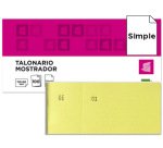 Talonario liderpapel mostrador 50x110 mm tl07 amarillo con matriz