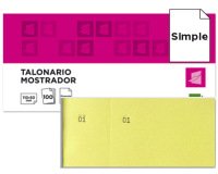 Talonario liderpapel mostrador 50x110 mm tl07 amarillo con matriz