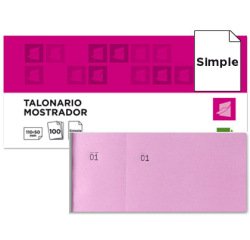 Talonario liderpapel mostrador 50x110 mm tl11 rosa con matriz