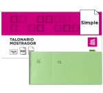 Talonario liderpapel mostrador 50x110 mm tl12 verde con matriz