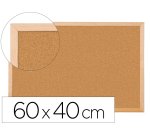 Pizarra corcho q-connect 60x40 cm marco de madera