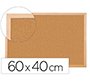 Pizarra corcho q-connect 60x40 cm marco de madera
