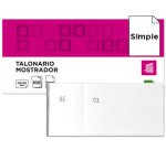Talonario liderpapel mostrador 50x110 mm tl09 blanco con matriz