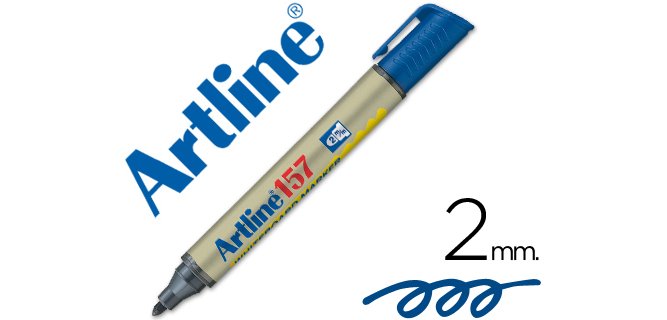 Rotulador artline pizarra ek-157 azul punta redonda 2 mm