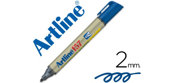Rotulador artline pizarra ek-157 azul punta redonda 2 mm