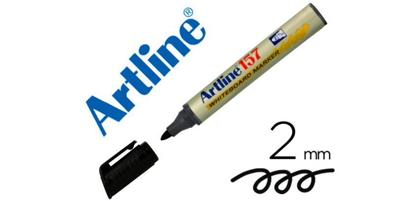 Rotulador artline pizarra ek-157 negro punta redonda 2 mm