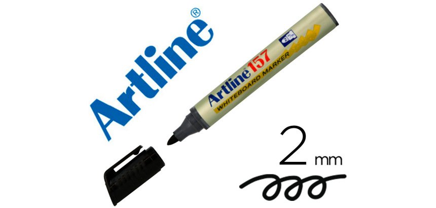 Rotulador artline pizarra ek-157 negro punta redonda 2 mm