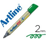 Rotulador artline pizarra ek-157 verde punta redonda 2 mm