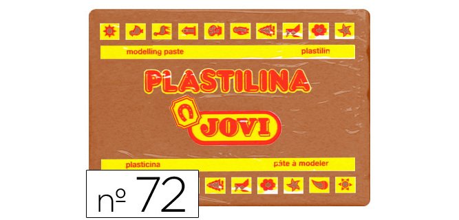 Plastilina jovi 72 marron unidad tamaño grande