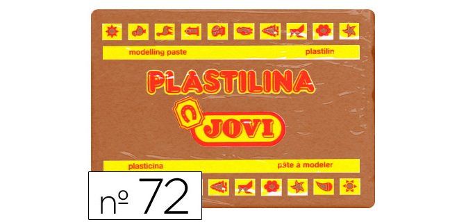 Plastilina jovi 72 marron unidad tamaño grande