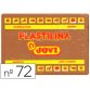 Plastilina jovi 72 marron unidad tamaño grande