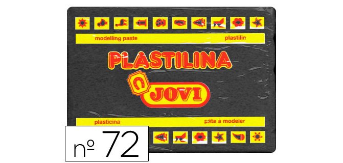 Plastilina jovi 72 negro unidad tamaño grande