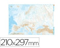 Mapa mudo b/n din a4 europa fisico