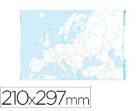 Mapa mudo b/n din a4 europa politico