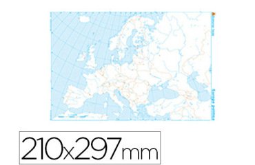 Mapa mudo b/n din a4 europa politico