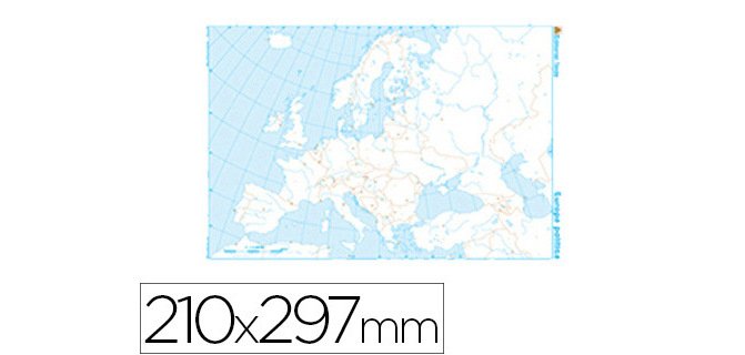 Mapa mudo b/n din a4 europa politico