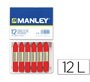 Lapices cera manley unicolor rojo escarlata n.9 caja de 12 unidades