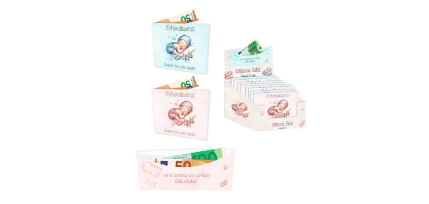 Billetero bebe plata