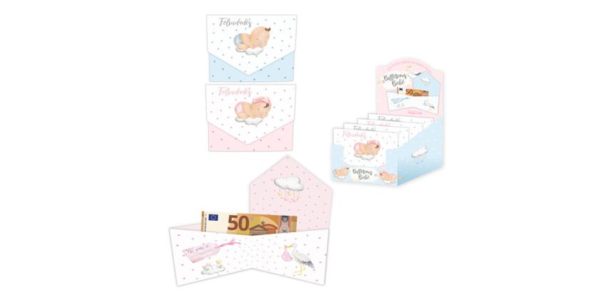 Billetero cierre bebe plata