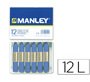 Lapices cera manley unicolor azul ultramar n.18 caja de 12 unidades