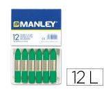 Lapices cera manley unicolor verde natural n.21 caja de 12 unidades