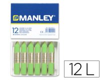 Lapices cera manley unicolor verde amarillento n.22 caja de 12 unidades