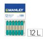 Lapices cera manley unicolor verde turquesa n.23 caja de 12 unidades