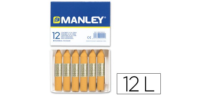 Lapices cera manley unicolor ocre n.26 caja de 12 unidades