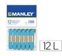 Lapices cera manley unicolor azul celeste n.17 caja de 12 unidades