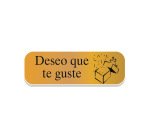 Rollo 250 etiquetas holografica oro \"deseo que te guste\" regalito