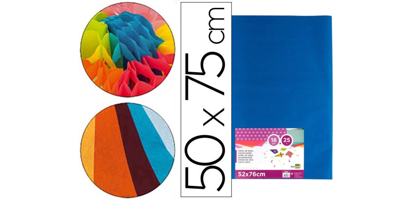 Papel seda 52 x 76 cm - Paquete de 25 hojas