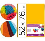 Papel seda Liderpapel naranja 52x76 cm 18 gr -paquete de 25 hojas