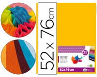 Papel seda Liderpapel naranja 52x76 cm 18 gr -paquete de 25 hojas