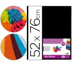 Papel seda liderpapel negro 52x76 cm 18 gr paquete de 25 hojas