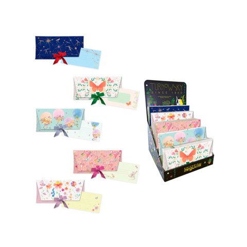 Sobres de regalo arguval con lazo + tarjeta 4 modelos papel 250 gr con relieve y holografia 23x11 cm