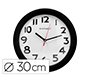 Reloj q-connect de pared plastico oficina redondo 30 cm marco negro