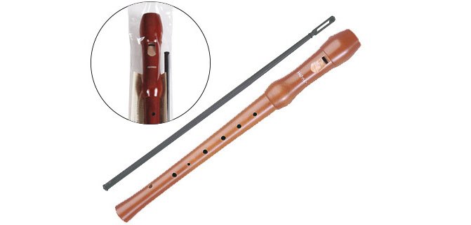 Flauta hohner madera peral lacada 9555 dos piezas en funda transparente