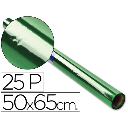 Papel celofán rollo trepado verde
