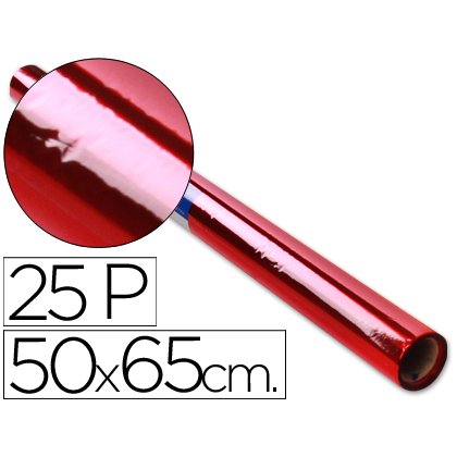 Papel celofán rollo trepado rojo