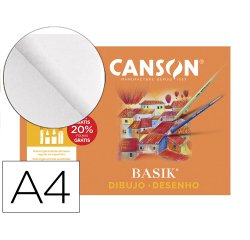 Papel dibujo basik din a4 sin recuadro 130 gramos minipack de 10 hojas