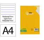 Bloc notas liderpapel encolado a4 rayado horizontal 50 hojas 80 gr color amarillo