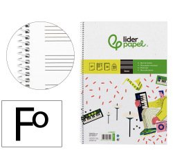 Bloc musica liderpapel pentagrama 3mm folio 20 hojas 100g/m2