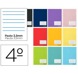Libreta liderpapel smart a5 16 hojas 60g/m2cuadro pauta 4ª 3.5mm con margen