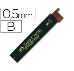 Minas faber grafito 9065 0,5 mm b estuche de 12 minas