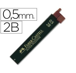Minas faber grafito 9065 0,5 mm 2b estuche de 12 minas
