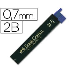 Minas faber grafito 9067 0,7 mm 2b estuche de 12 minas