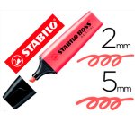 Rotulador stabilo boss fluorescente 70 rojo