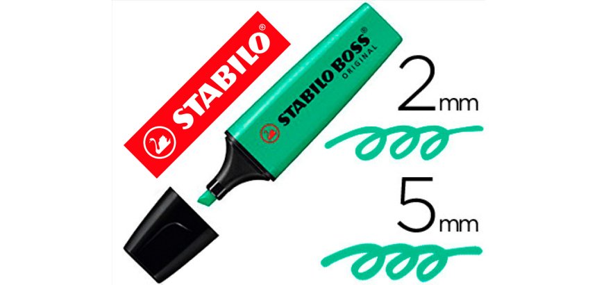 Rotulador stabilo boss fluorescente 70 turquesa
