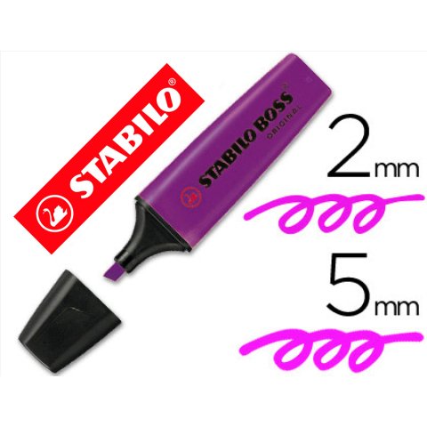 Rotulador stabilo boss fluorescente 70 lavanda